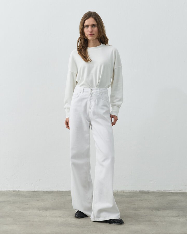 Baggy Fit Jean Beyaz - Aybikestil (1)