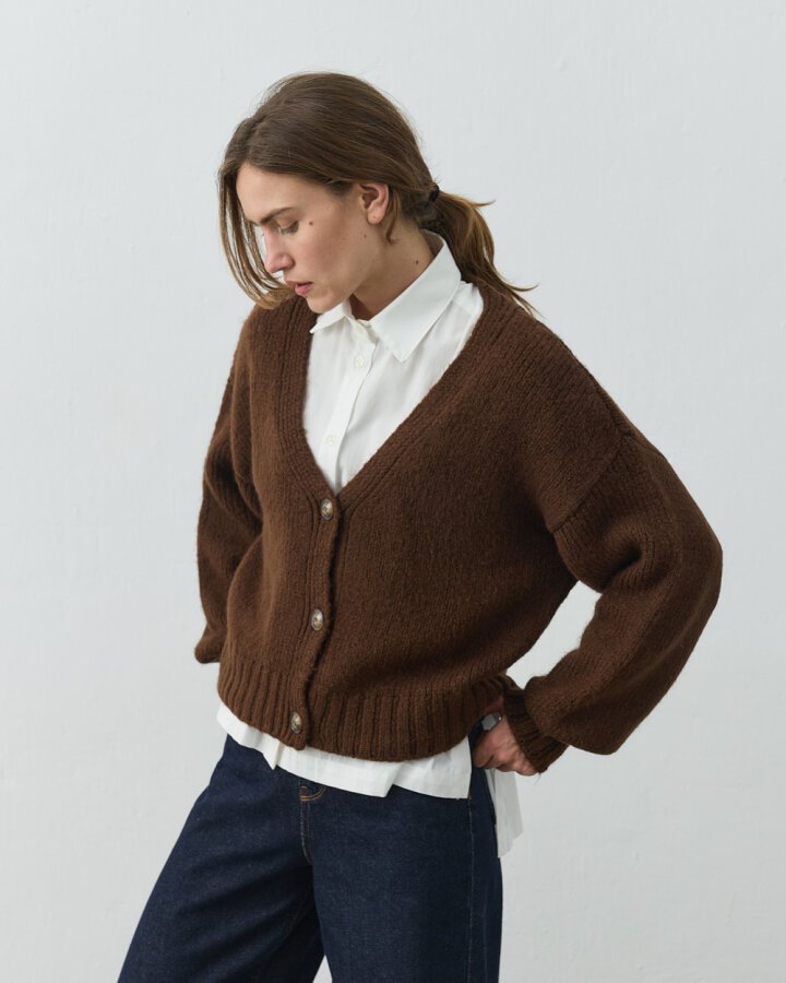 Basic Hırka Kahverengi - Aybikestil (1)