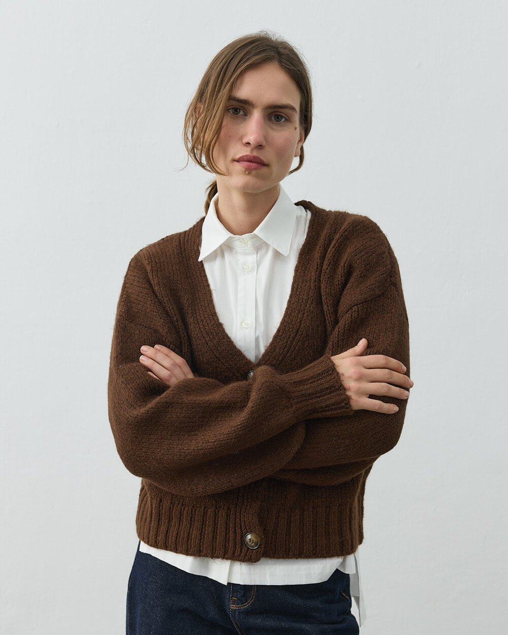 Basic Hırka Kahverengi - Aybikestil