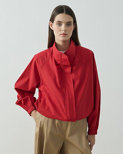 Paper Gabardin Bomber Ceket Kırmızı 