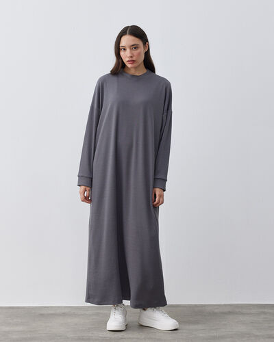 Burgu Basic Elbise Antrasit 