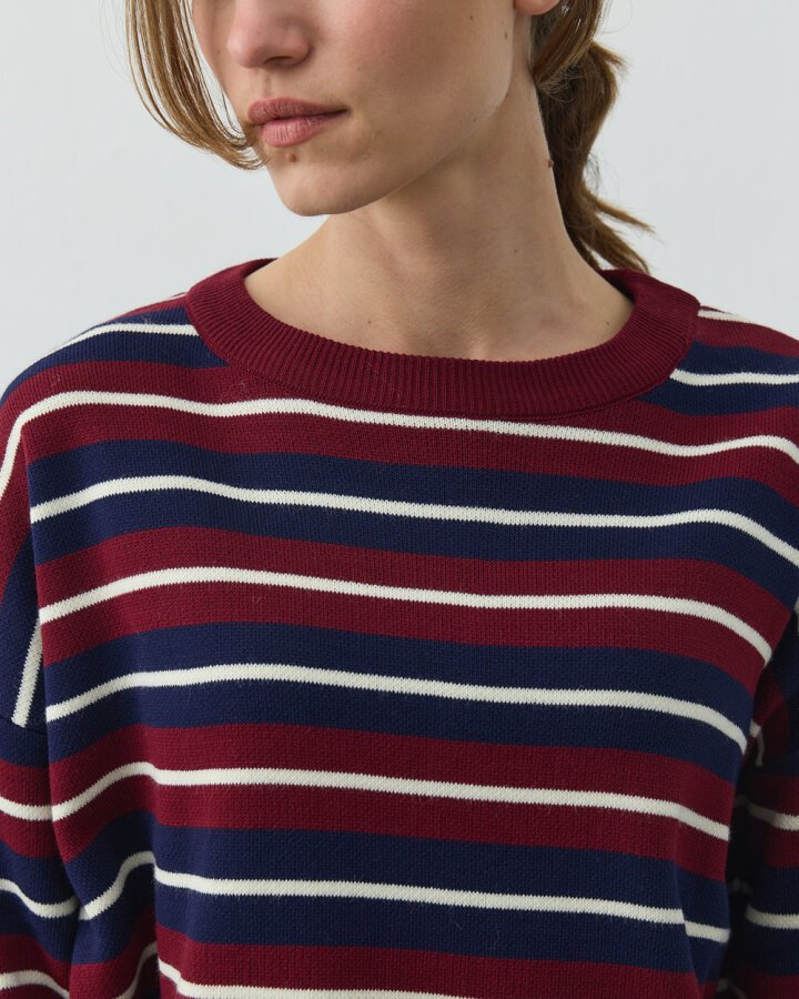 Çizgili Kazak Lacivert - Aybikestil (1)