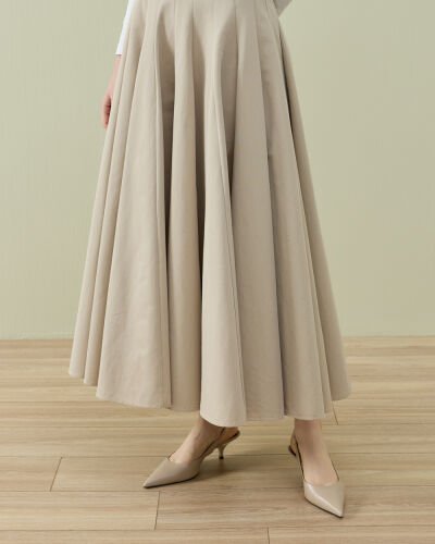 Çok Parçalı Godeli Lady Etek Bej 