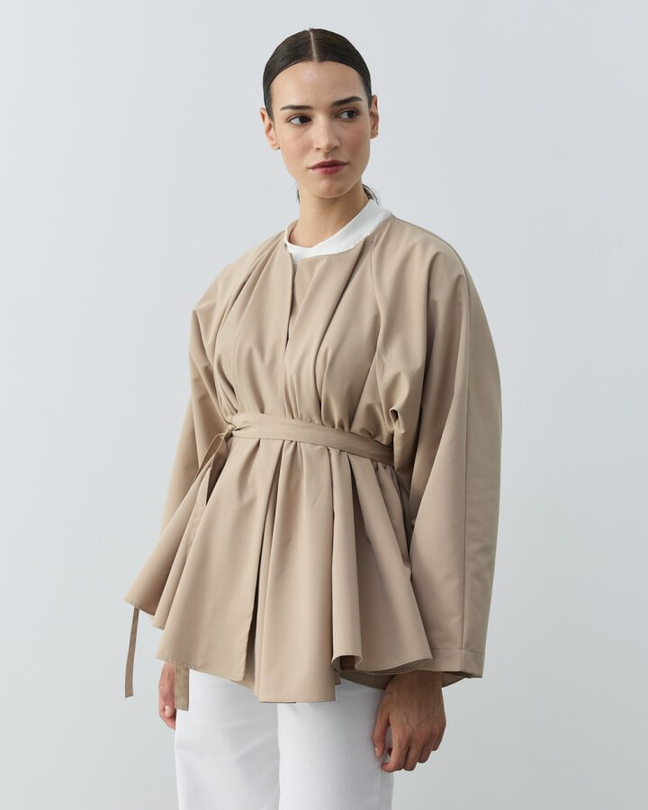 Çok Volanlı Dove Ceket Bej