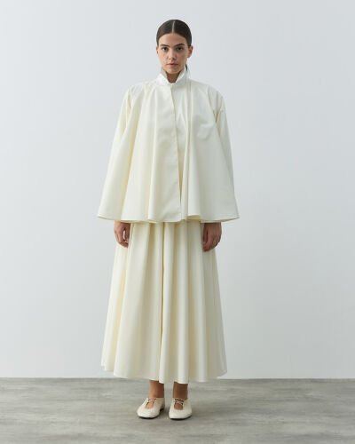 Çok Volanlı Dove Ceket Ekru - Aybikestil (1)