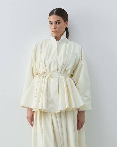 Çok Volanlı Dove Ceket Ekru - Aybikestil