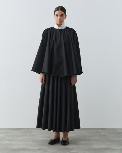 Çok Volanlı Dove Ceket Siyah - Aybikestil (1)