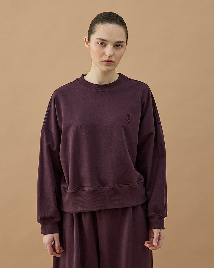 Cotton İki İplik Mini Sweat Mürdüm - Aybikestil (1)