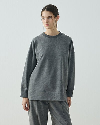 Cotton İki İplik Pure Sweat Antrasit 