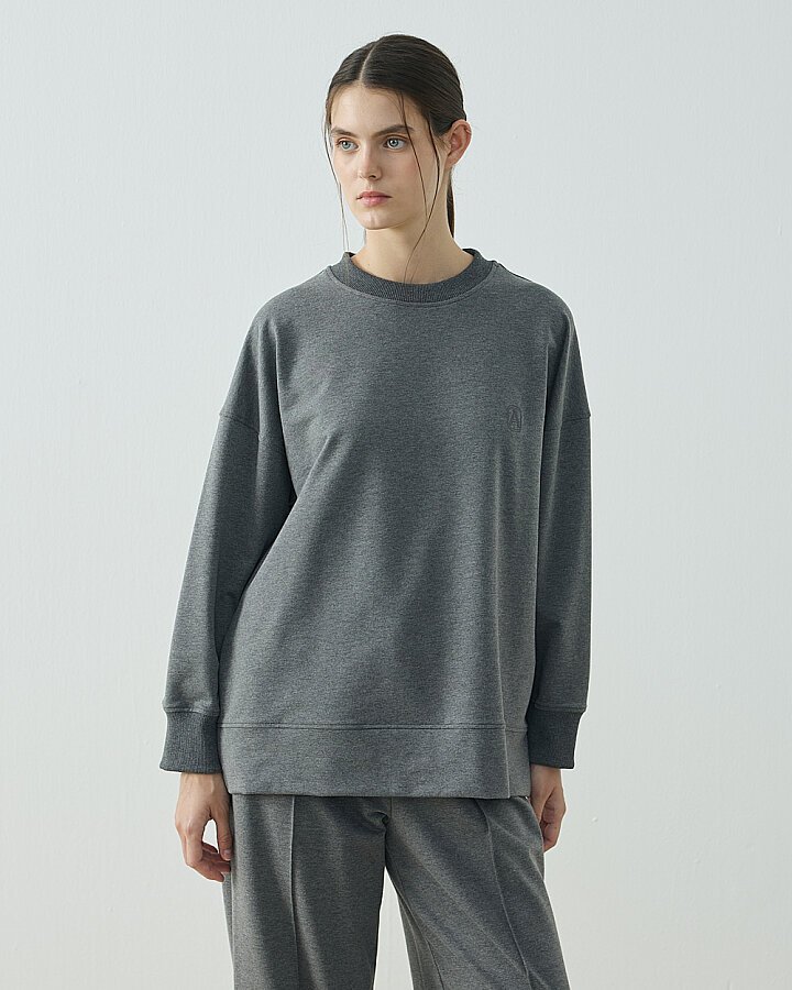 Cotton İki İplik Pure Sweat Antrasit - Aybikestil