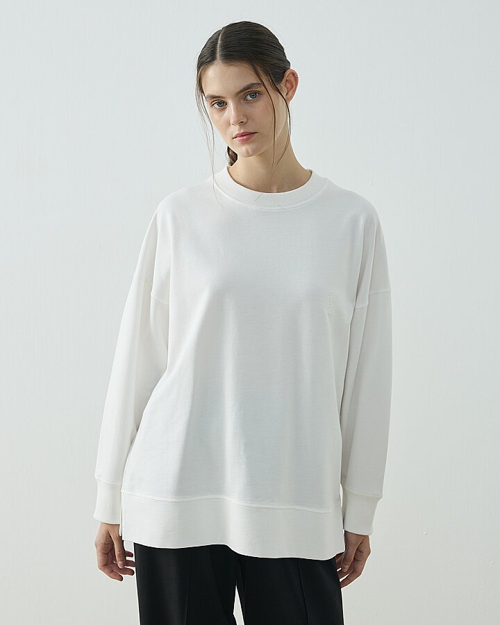 Cotton İki İplik Pure Sweat Ekru - Aybikestil