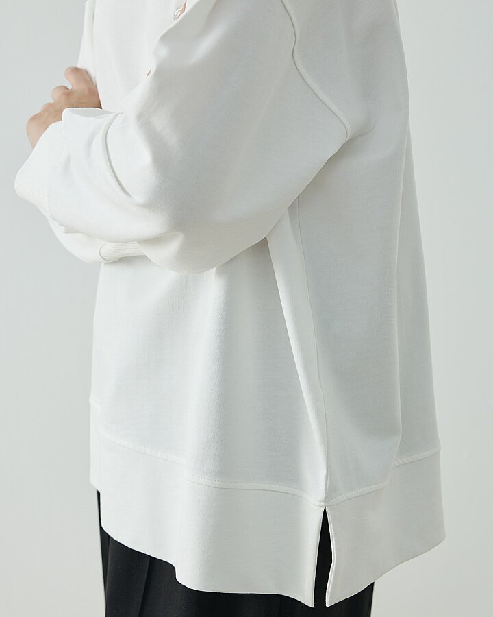 Cotton İki İplik Pure Sweat Ekru - Aybikestil (1)