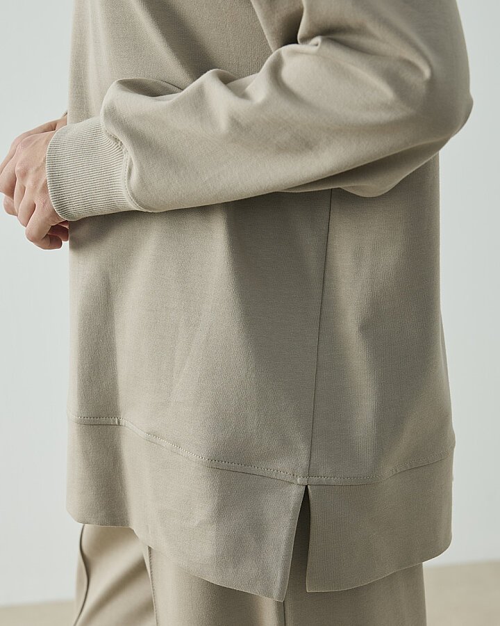 Cotton İki İplik Pure Sweat Taş - Aybikestil (1)