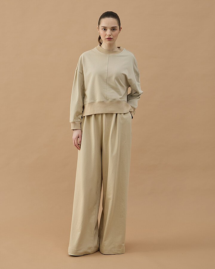 Cotton İki İplik Takım Bej