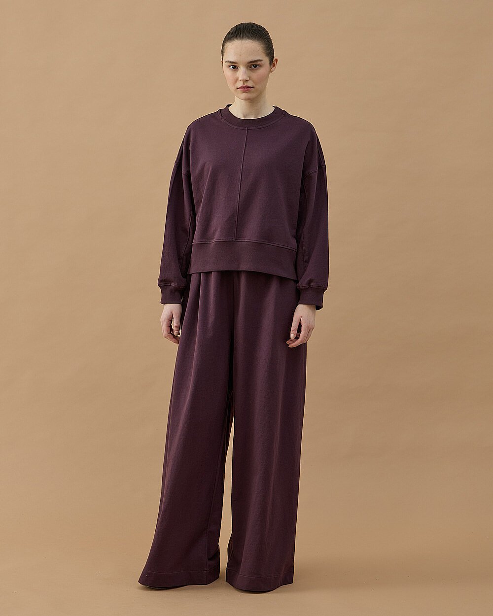 Cotton İki İplik Takım Mürdüm - Aybikestil