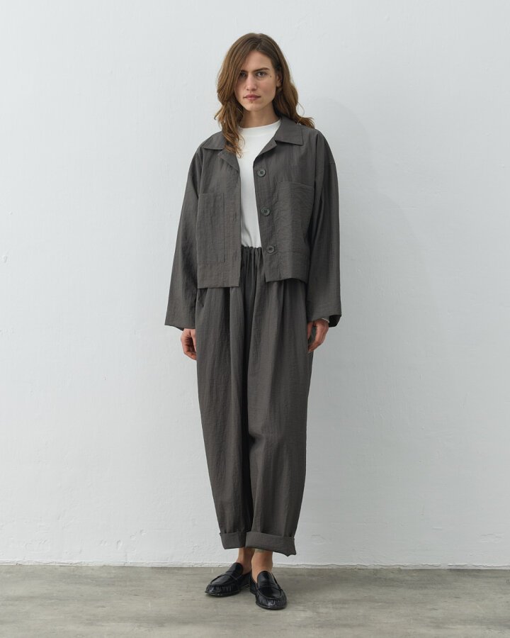 Crash Cepli Kısa Gömlek Antrasit - Aybikestil (1)