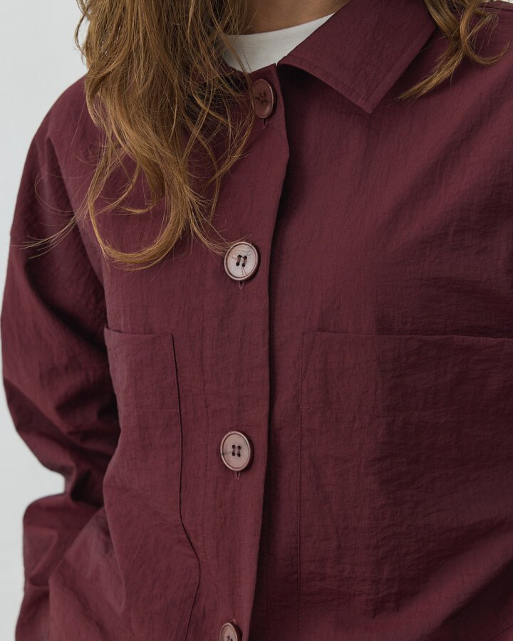Crash Cepli Kısa Gömlek Bordo - Aybikestil (1)