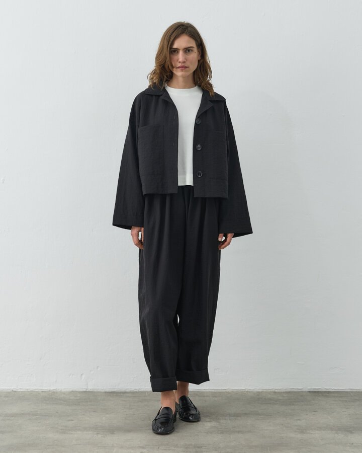 Crash Cepli Kısa Gömlek Siyah - Aybikestil (1)