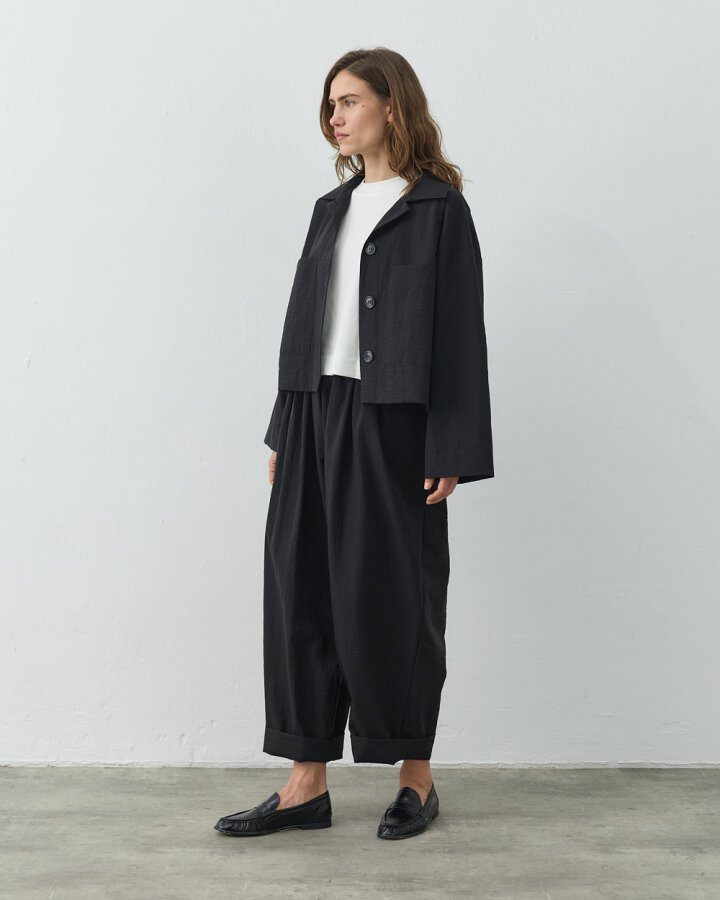 Crash Cepli Kısa Gömlek Siyah - Aybikestil (1)