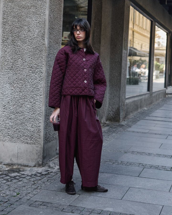 Crash Yandan Ayarlanan Pantolon Bordo - Aybikestil