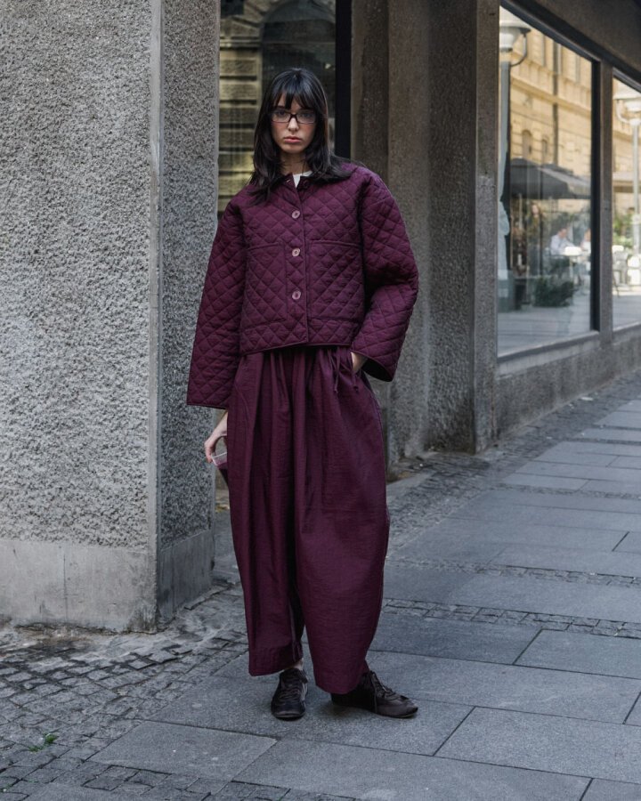 Crash Yandan Ayarlanan Pantolon Bordo - Aybikestil (1)