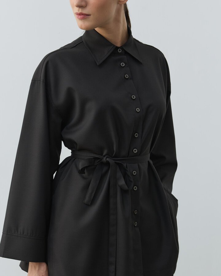 Culotte Pantolon Gömlek Takım Acı Kahve - Aybikestil (1)