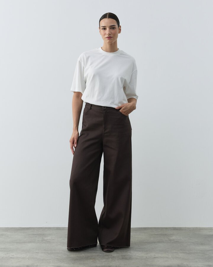 Denim Baggy Fit Pantolon Kahve - (1)