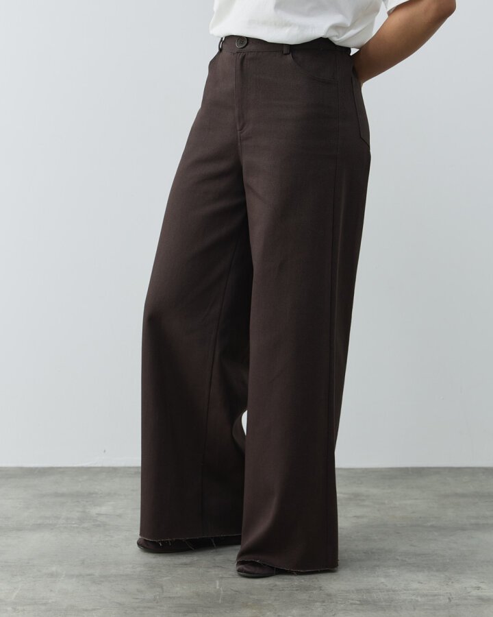 Denim Baggy Fit Pantolon Kahve - (1)