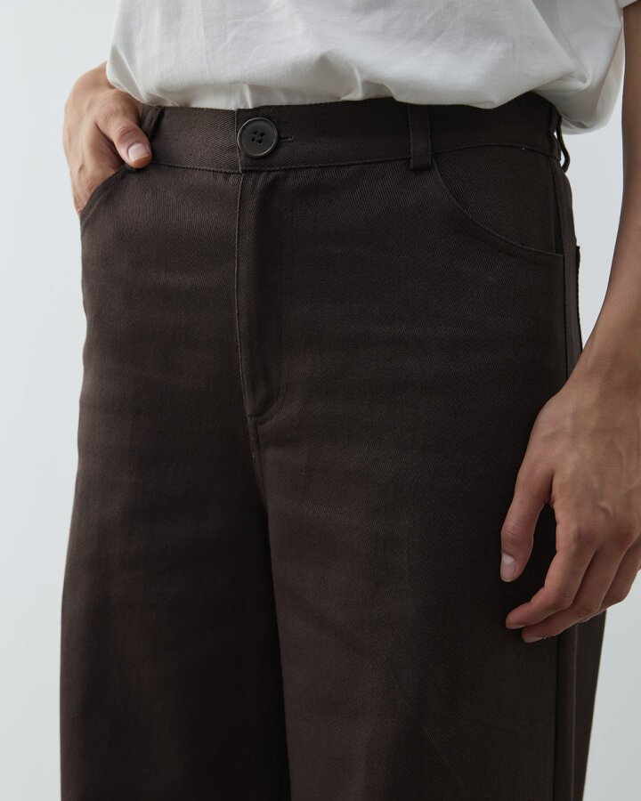 Denim Baggy Fit Pantolon Kahve - (1)