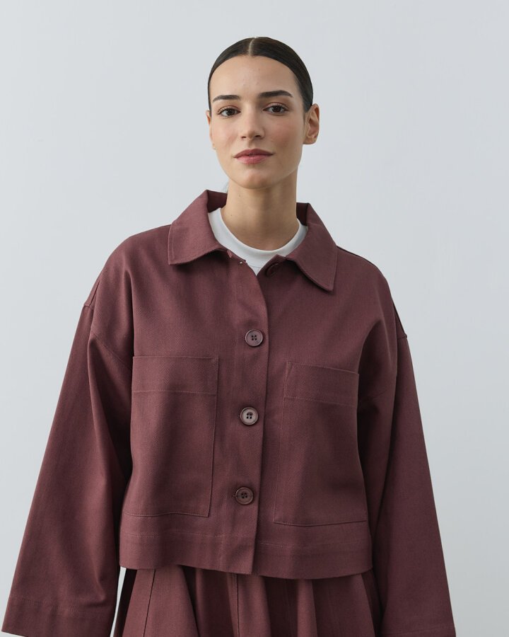 Denim Cepli Kısa Ceket Sumak - Aybikestil (1)