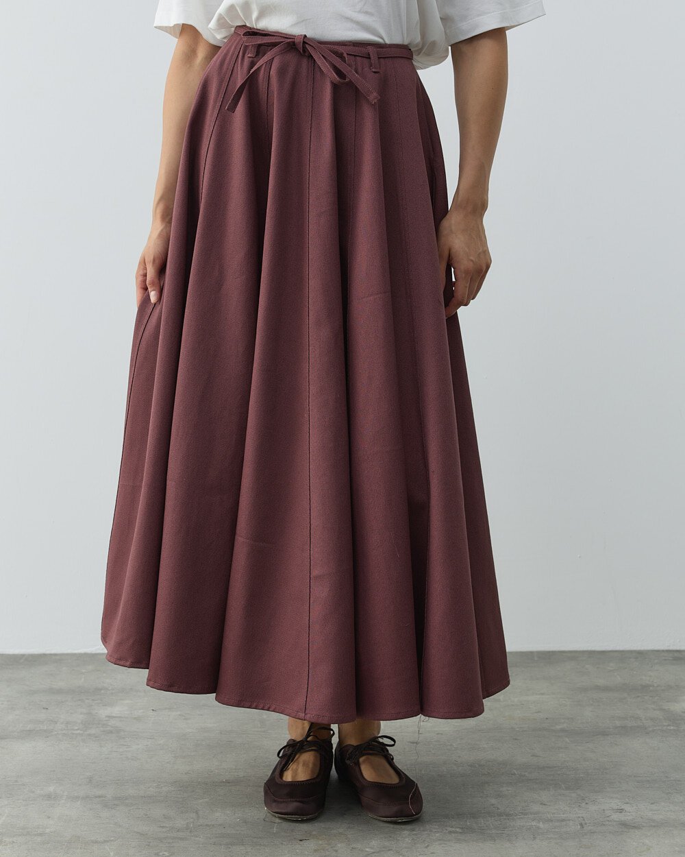 Denim Parçalı Volum Etek Sumak - 