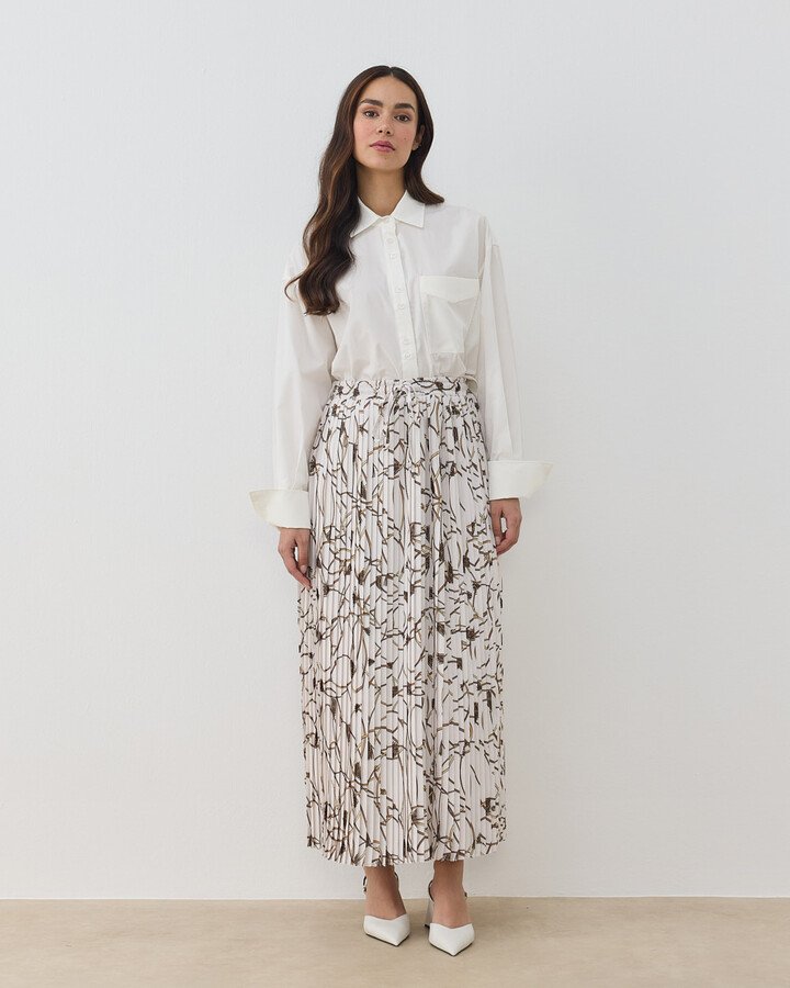Desenli Pilise Etek Fringe