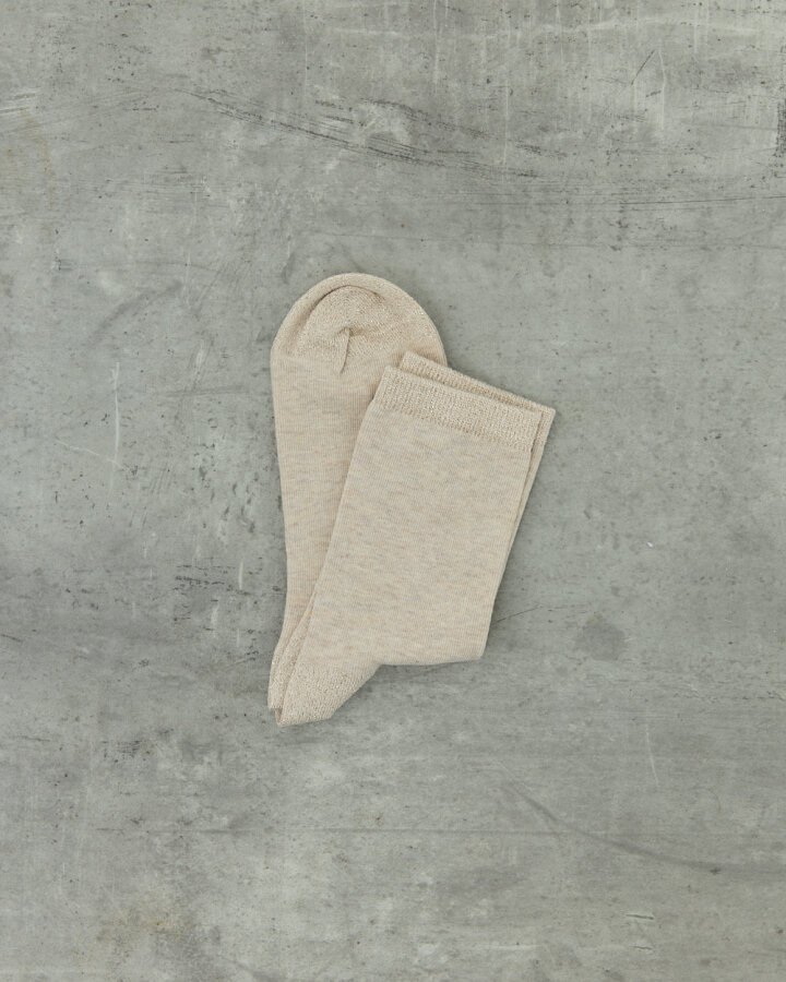 Düz Basic Çorap Krem - (1)