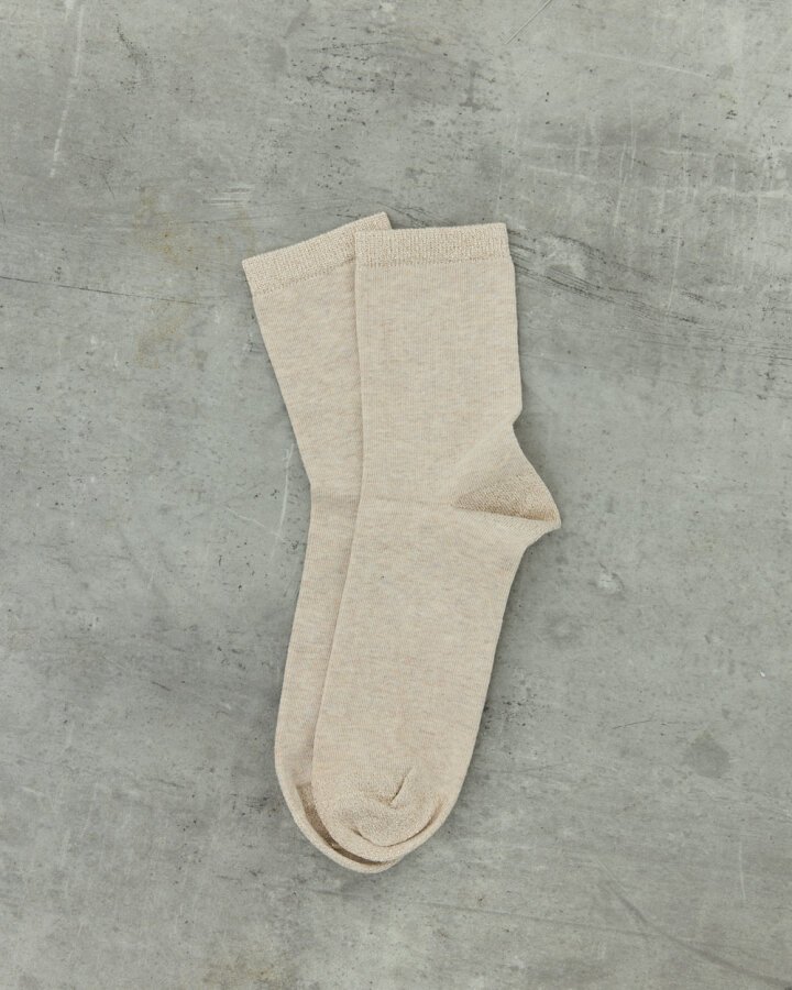Düz Basic Çorap Krem - 