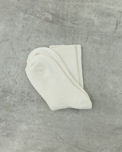 Düz Fitilli Çorap Ekru - Aybikestil (1)