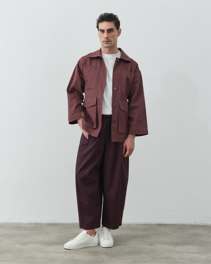 Erkek Denim Çok Cepli Düğmeli Ceket Sumak - Aybikestil (1)