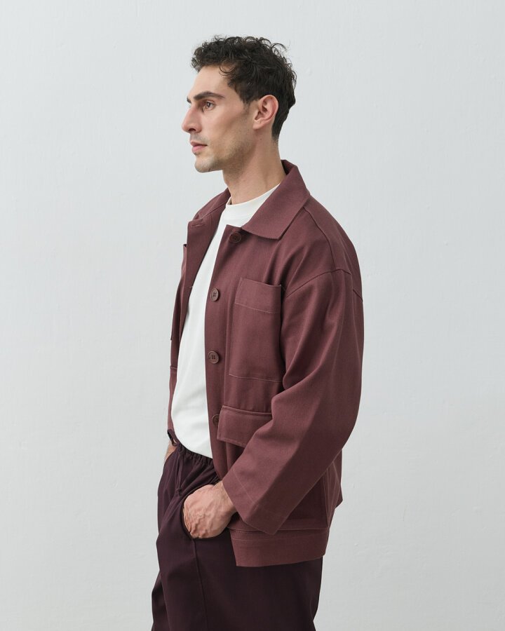 Erkek Denim Çok Cepli Düğmeli Ceket Sumak - Aybikestil (1)