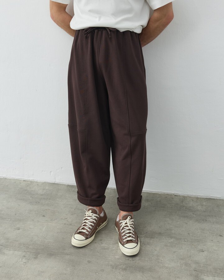 Erkek Diagonal Üç İplik Balon Fit Kesikli Eşofman Altı Acı Kahve - Aybikestil (1)