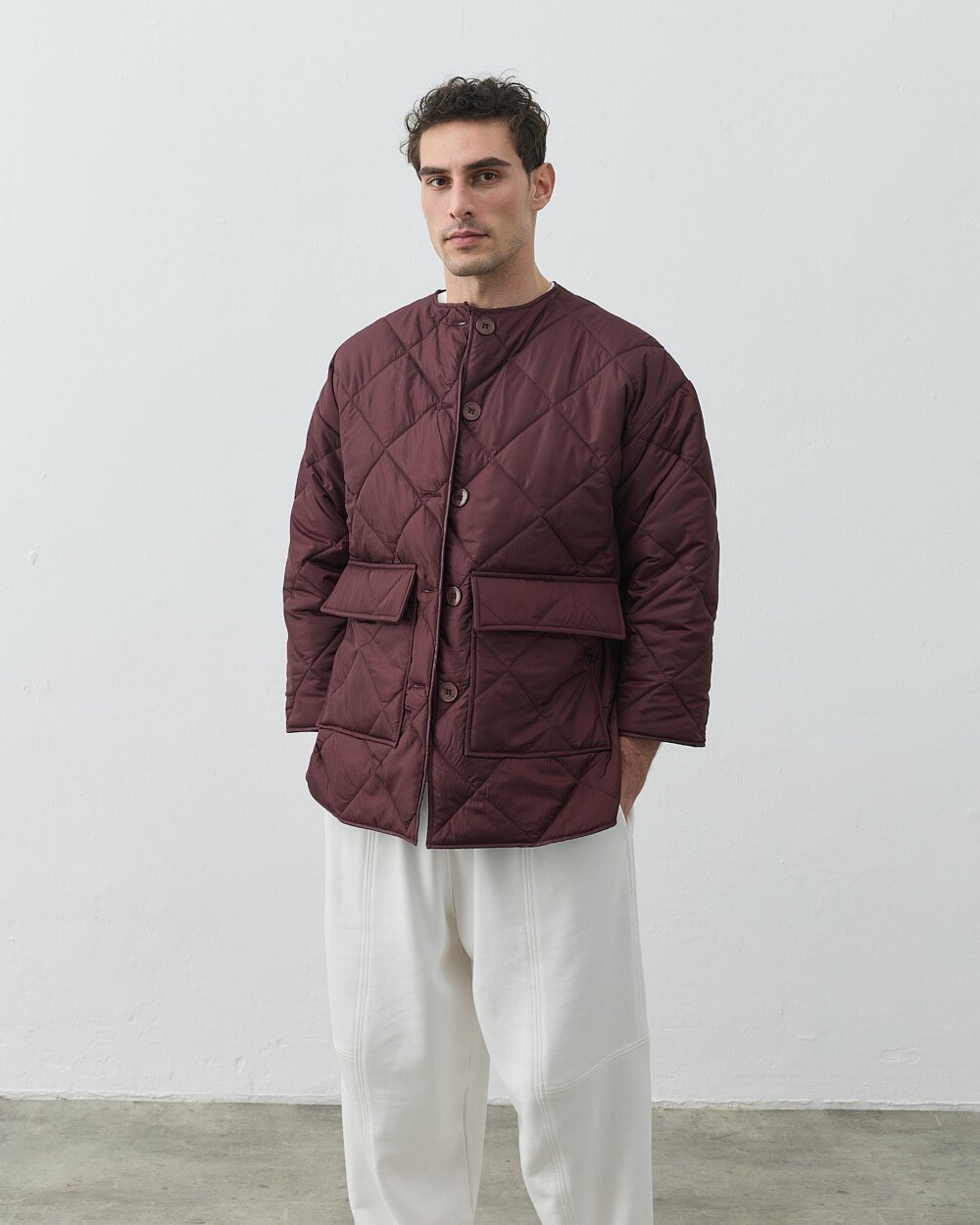 Erkek Kapitone Basic Cepli Mont Bordo - Aybikestil