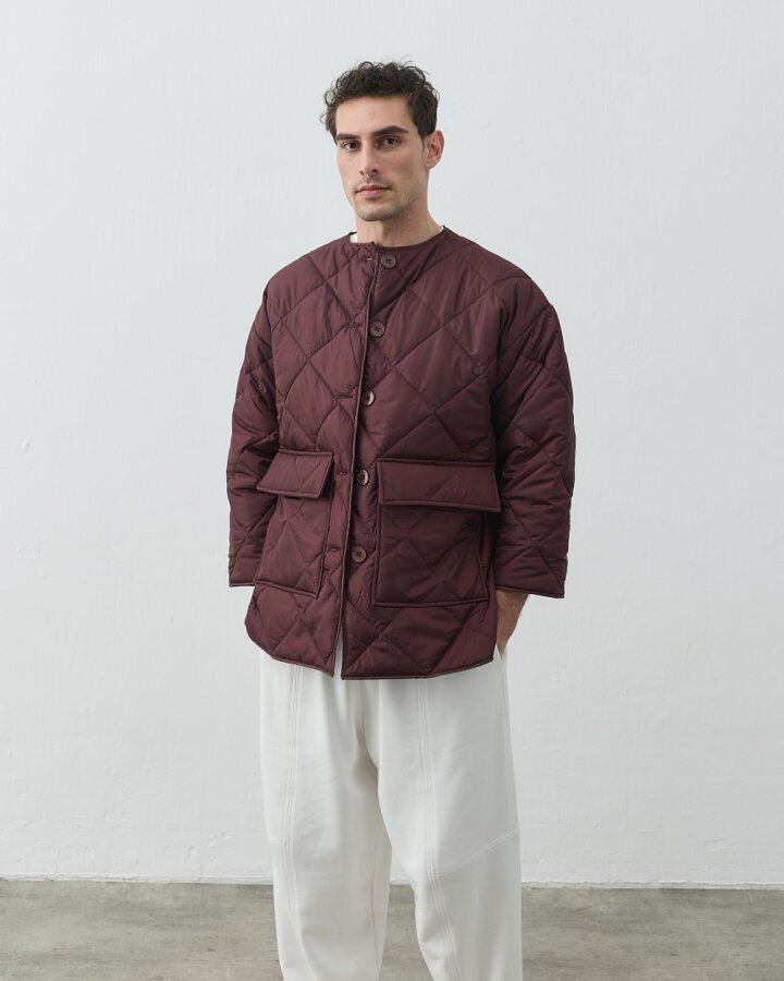 Erkek Kapitone Basic Cepli Mont Bordo