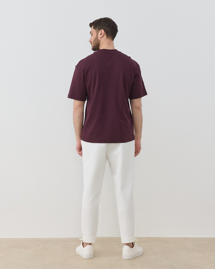 Erkek Penye İnterlok Smart Tshirt Bordo