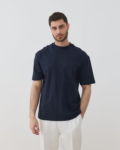 Erkek Penye İnterlok Smart Tshirt Lacivert 