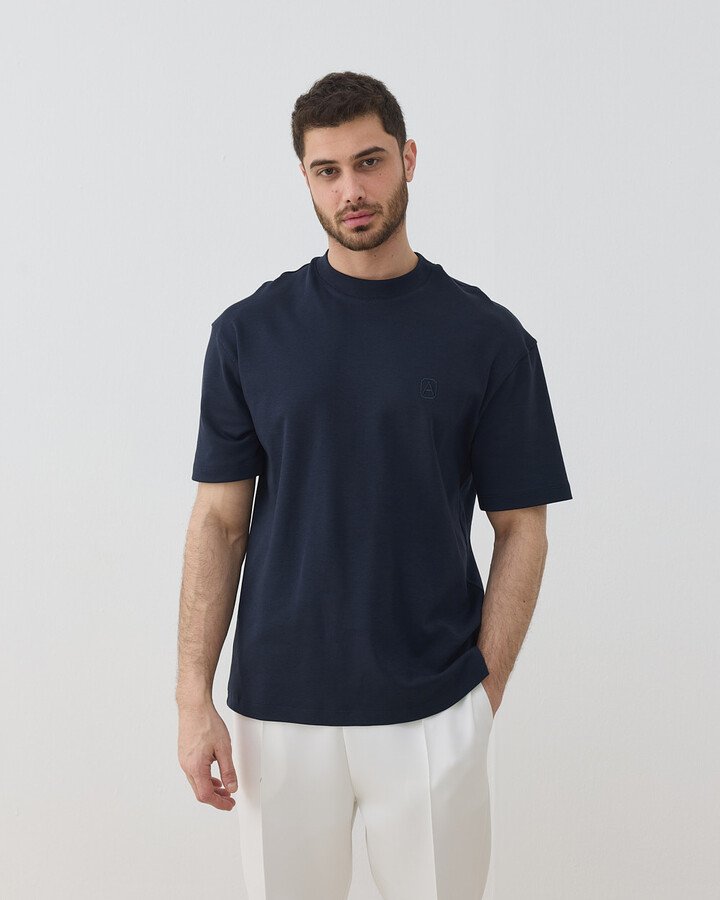 Erkek Penye İnterlok Smart Tshirt Lacivert
