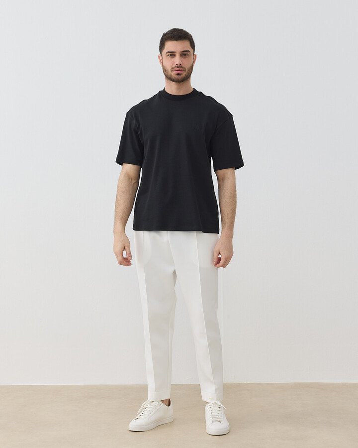 Erkek Penye İnterlok Smart Tshirt Siyah