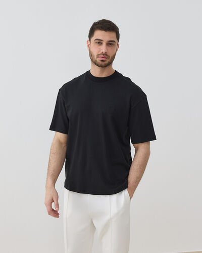 Erkek Penye İnterlok Smart Tshirt Siyah 