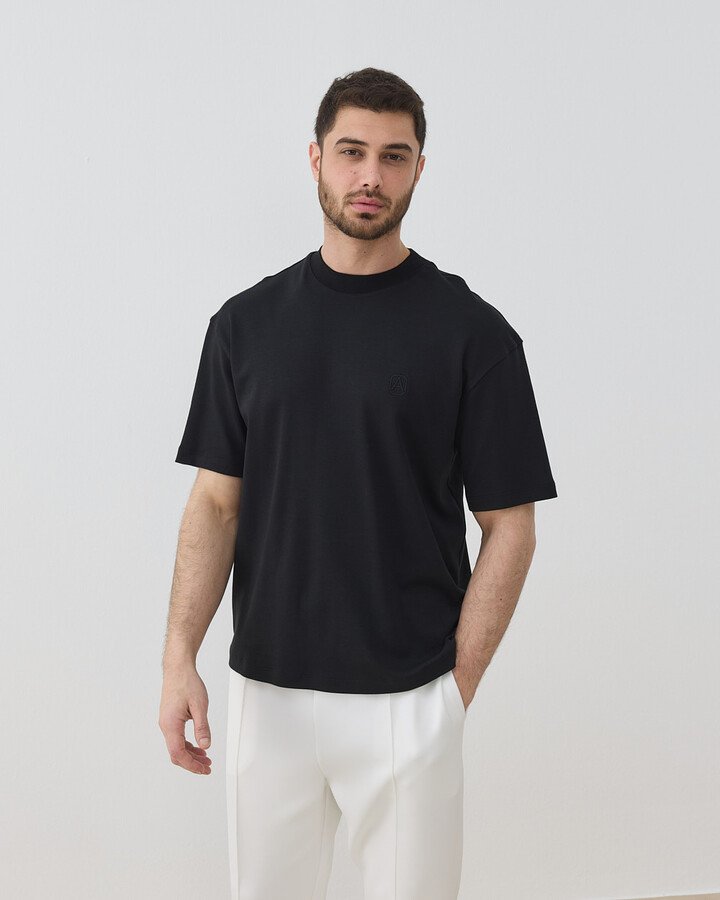 Erkek Penye İnterlok Smart Tshirt Siyah