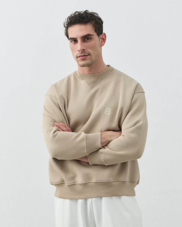 Erkek Şardonlu Üç İplik Must Have Sweat Taş - Aybikestil (1)