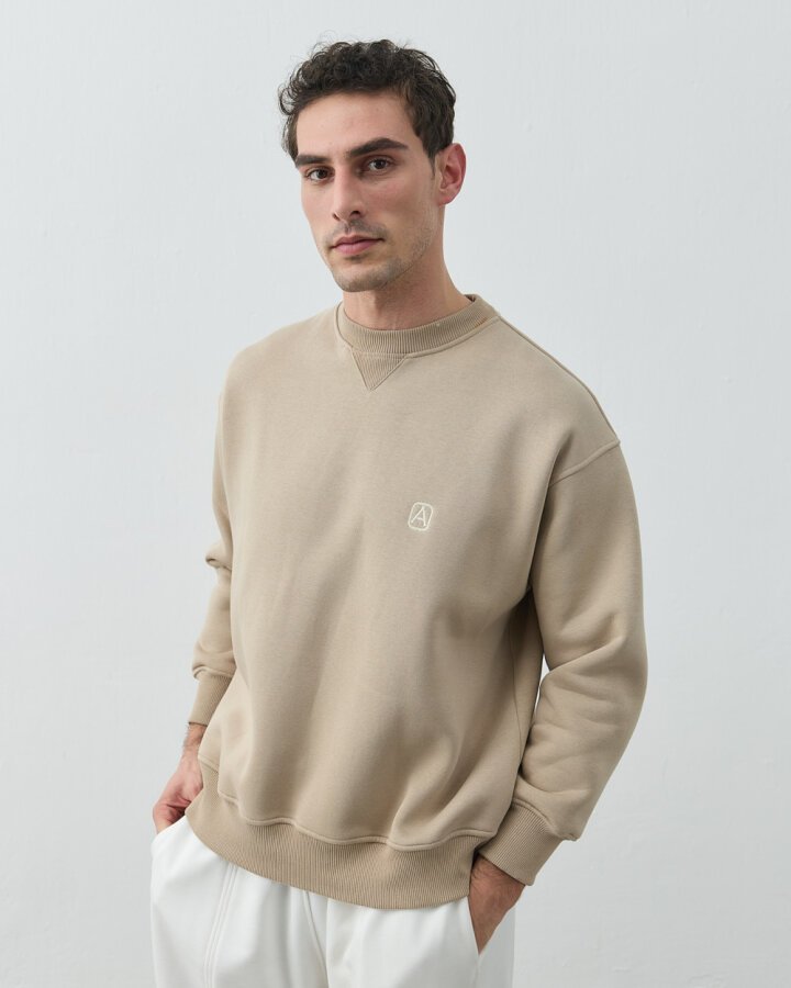 Erkek Şardonlu Üç İplik Must Have Sweat Taş - Aybikestil