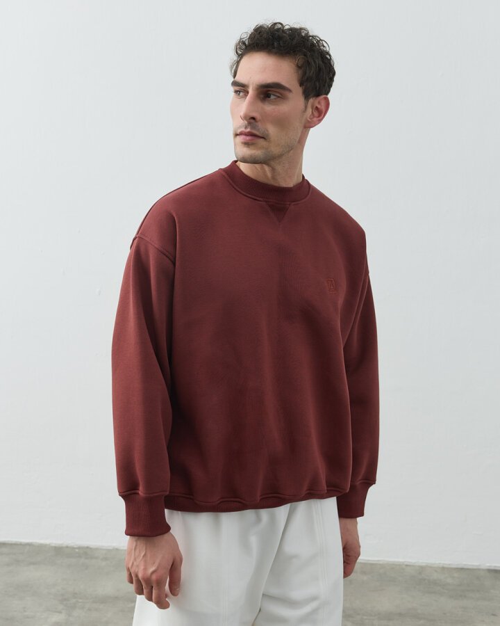 Erkek Şardonlu Üç İplik Must Have Sweat Terra Cotta - Aybikestil (1)