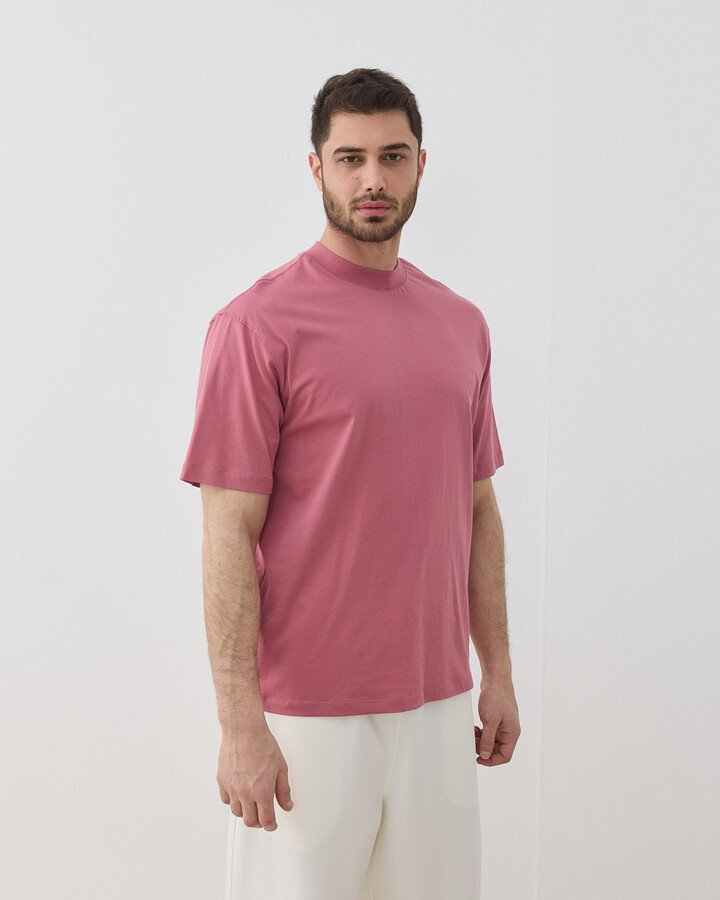 Erkek Süprem Over Tshirt Pembe